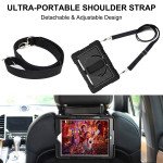 Wholesale 3 Layer Heavy Duty Hybrid Drop Protection Case with 360 Rotating Stand Hand Strap Shoulder Strap Stylus Pencil Holder for Apple iPad 10.2 8th / 7th Gen [2021 / 2020 / 2019] (Black)